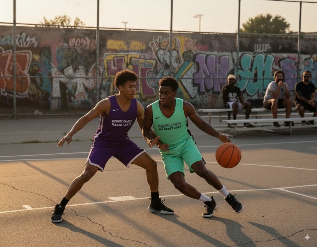 Outdoor basketball game